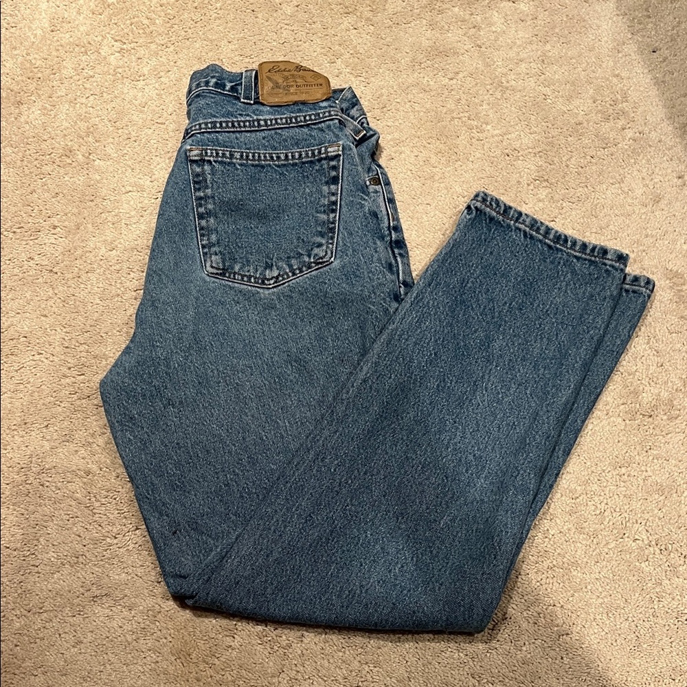 Eddie Bauer Men's Loose Fit Blue Jeans